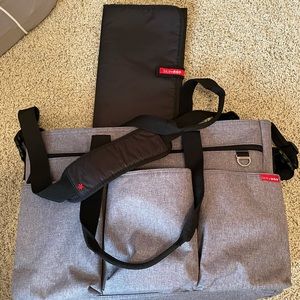 SkipHop Heather Gray Duo Double diaper bag
